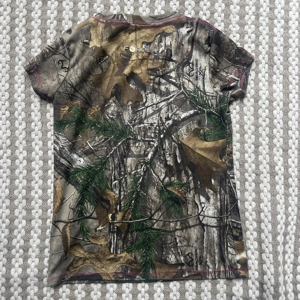 CARHARTT Girls Size 5 Force Performance Camo TShirt Hunting Outdoor Woods School